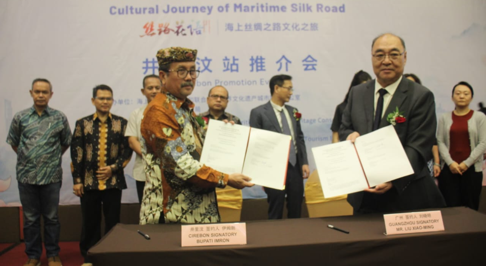Pemkab Cirebon Teken Pre MoU Jalur Sutera Maritim dengan Pemkot Guangzhou China