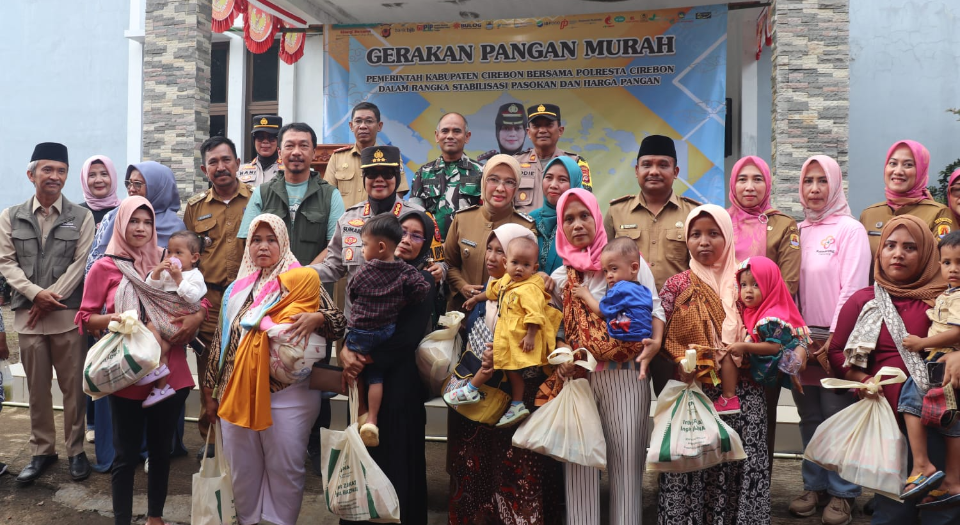 Pemkab Cirebon bersama Polresta Cirebon Gelar Gerakan Pangan Murah