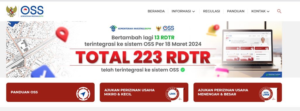 OSS – Sistem Perizinan Berusaha Terintegrasi Secara Elektronik